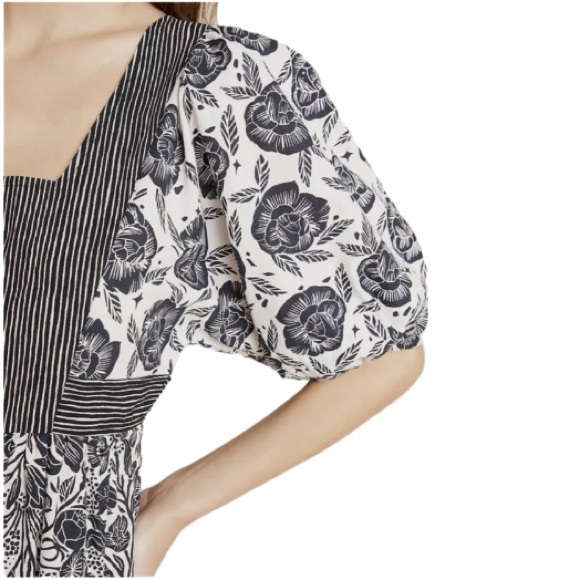 Anthropologie Blooming Print Adrienne Flounced Cotton Midi Dress - Picture 5 of 15